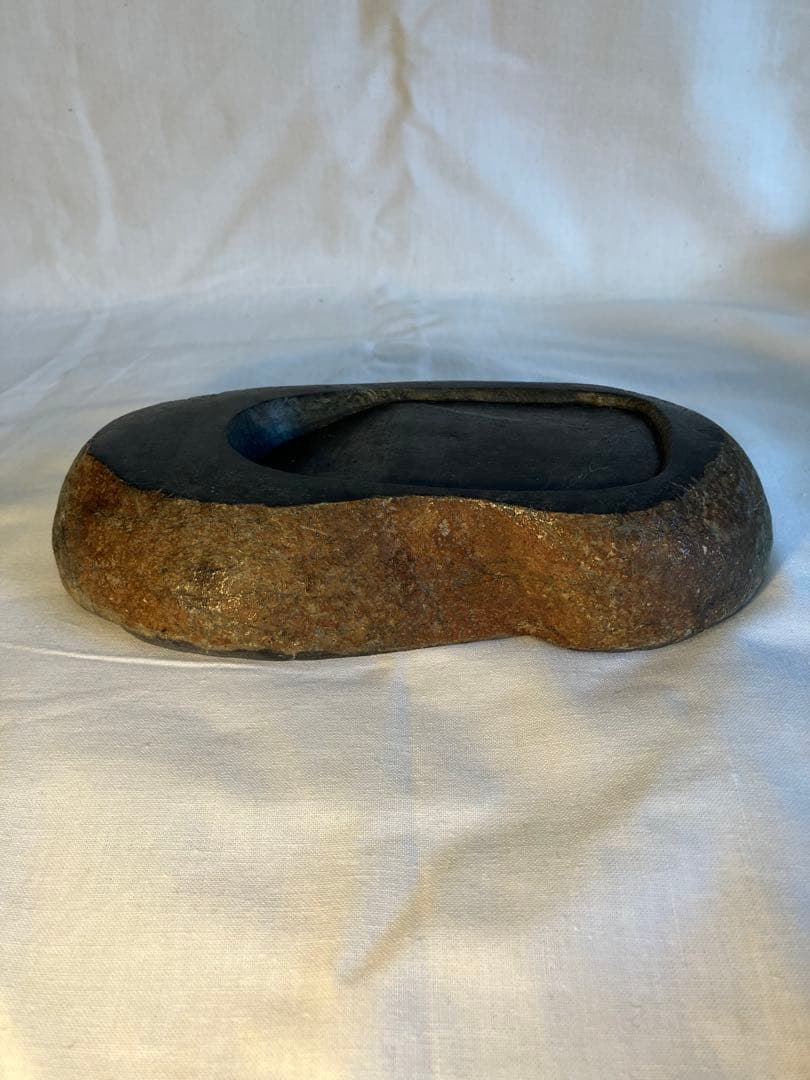 沓形の硯 文房四宝 書道具 自然石