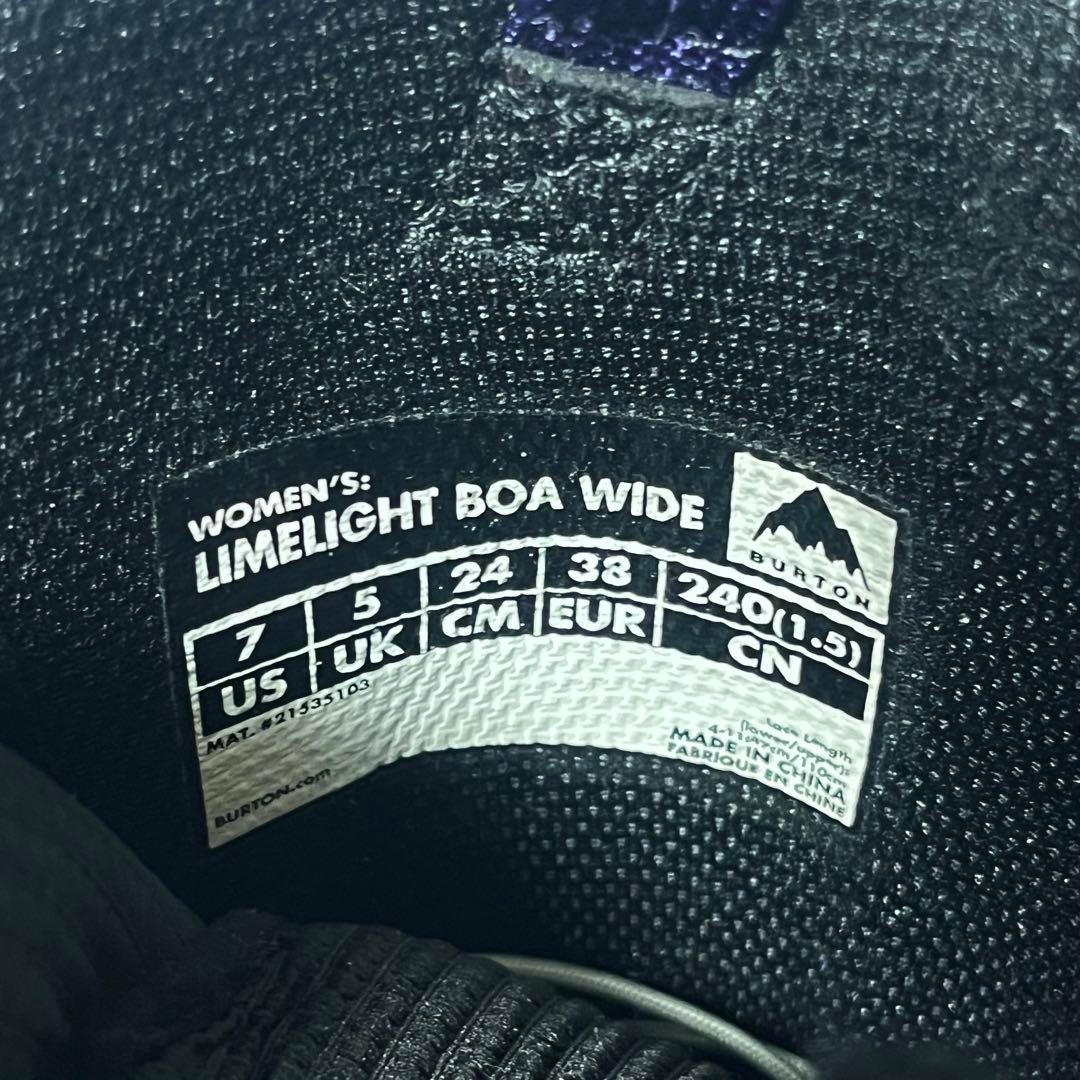 BURTON バートンLIMELIGHT BOA WIDE 24センチ ブーツ
