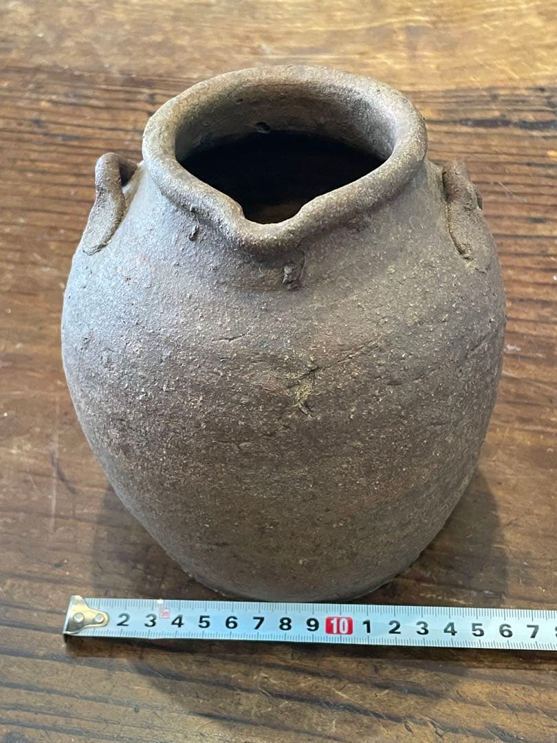 【青海】越前お歯黒壷 六古窯の一つ　室町時代から、江戸時代