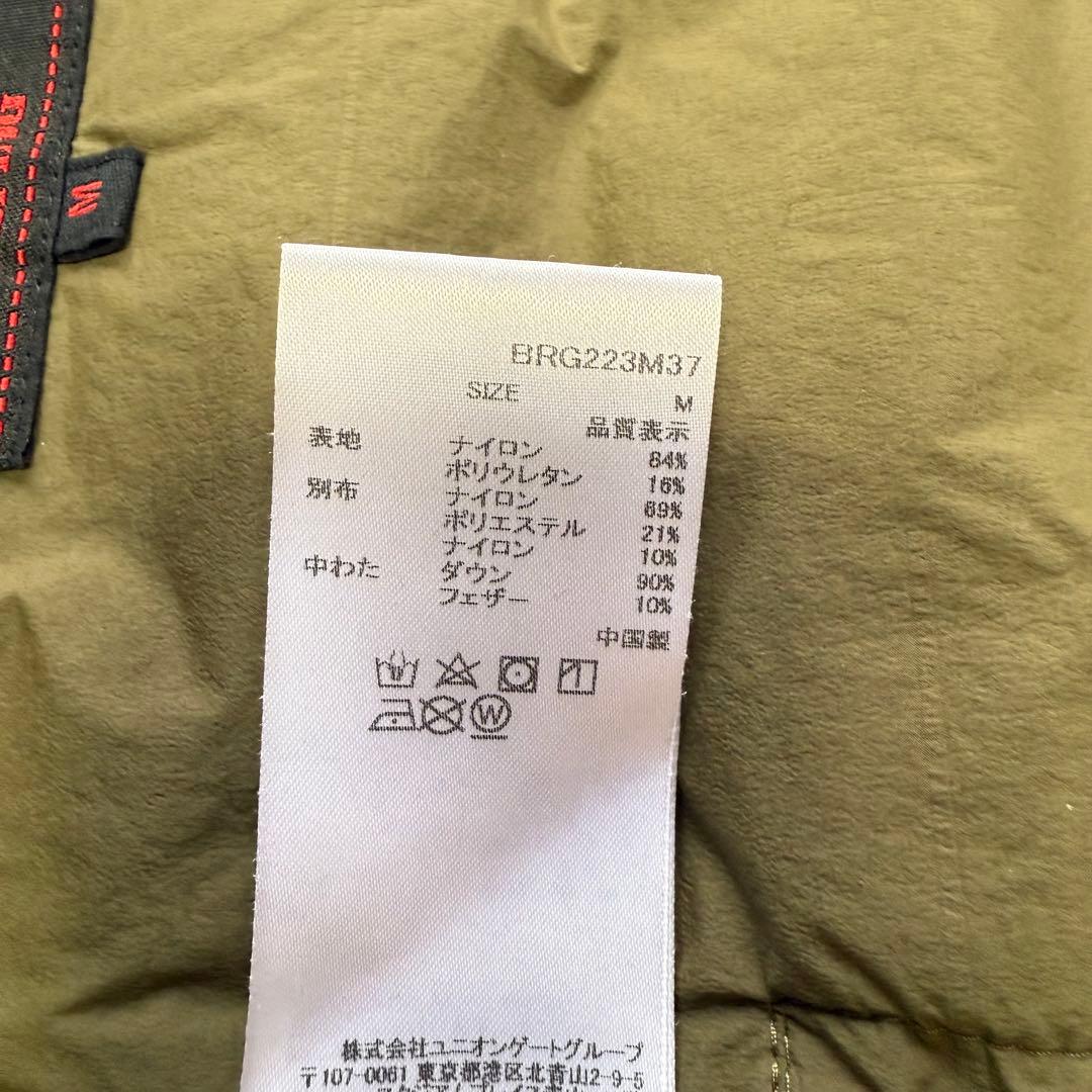 【ブリーフィングゴルフ】極美品 ハイブリッド ダウンベスト カーキ Mサイズ