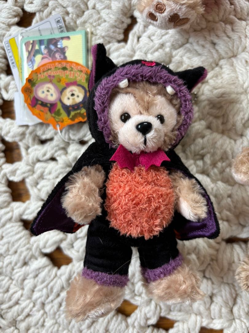 ディズニーダッフィーシェリーメイ　ぬいぐるみストラップ　ディズニーお土産