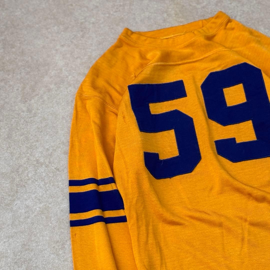 50's フットボールT コットン100% チューブボディ　ビンテージ