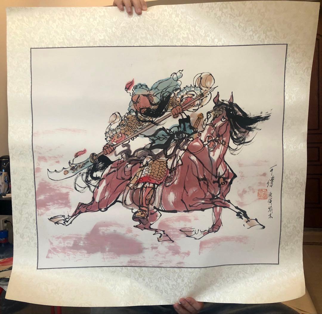 関羽 関公 赤兎馬 人物中国画 三国志の人物 歴史　水墨画