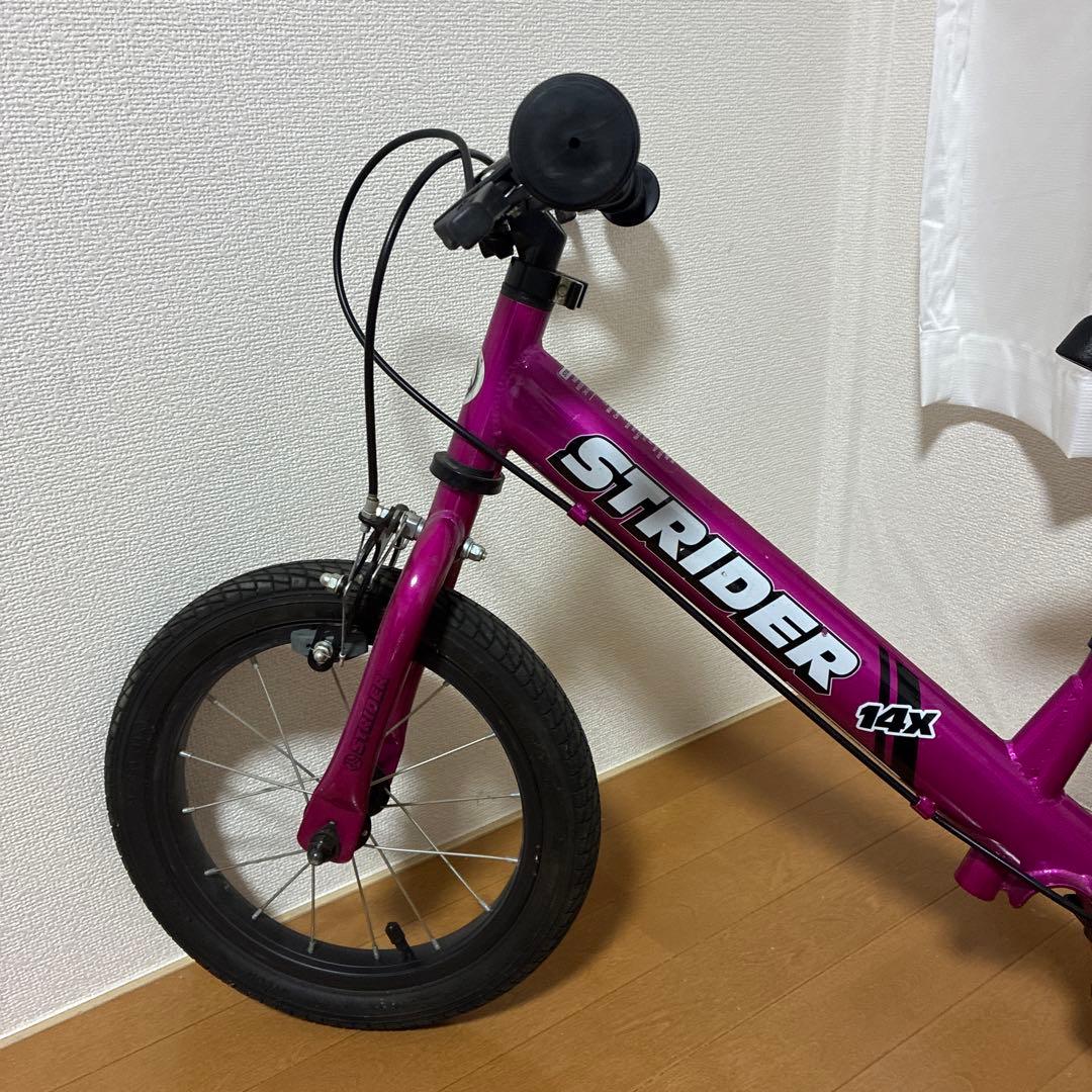 良品 STRIDER 14X ストライダー 子供用自転車 フューシャピンク