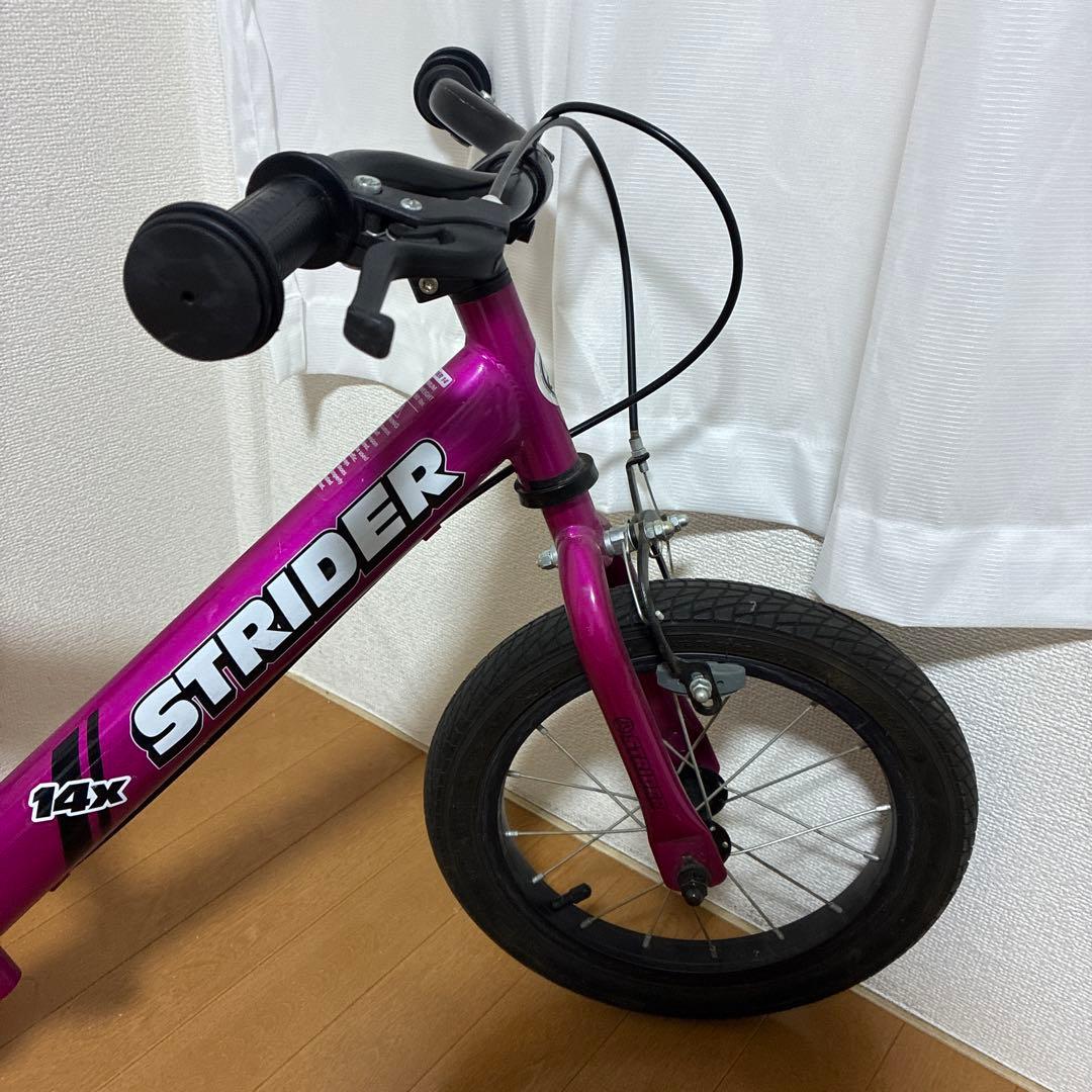 良品 STRIDER 14X ストライダー 子供用自転車 フューシャピンク