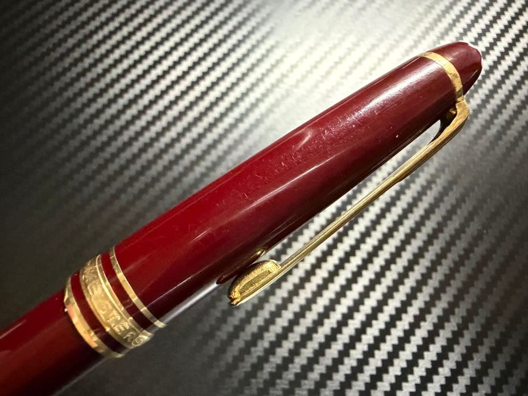 美品 エボナイト芯 モンブラン 144 ボルドー 全金 M 中字 万年筆