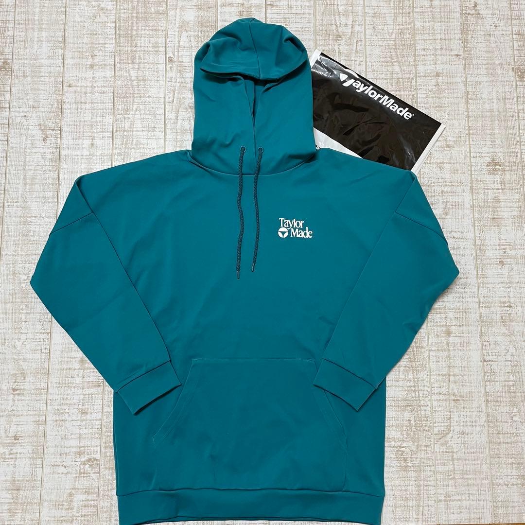 新品 テーラーメイド パーカー 保温 胸ロゴ グリーン Mサイズ