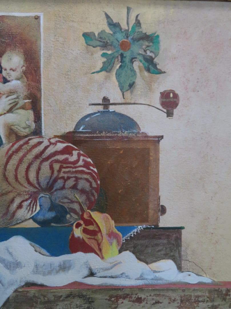 ◆　画家不明　「イコンのある風景（仮題）」　油彩　F8号 　◆