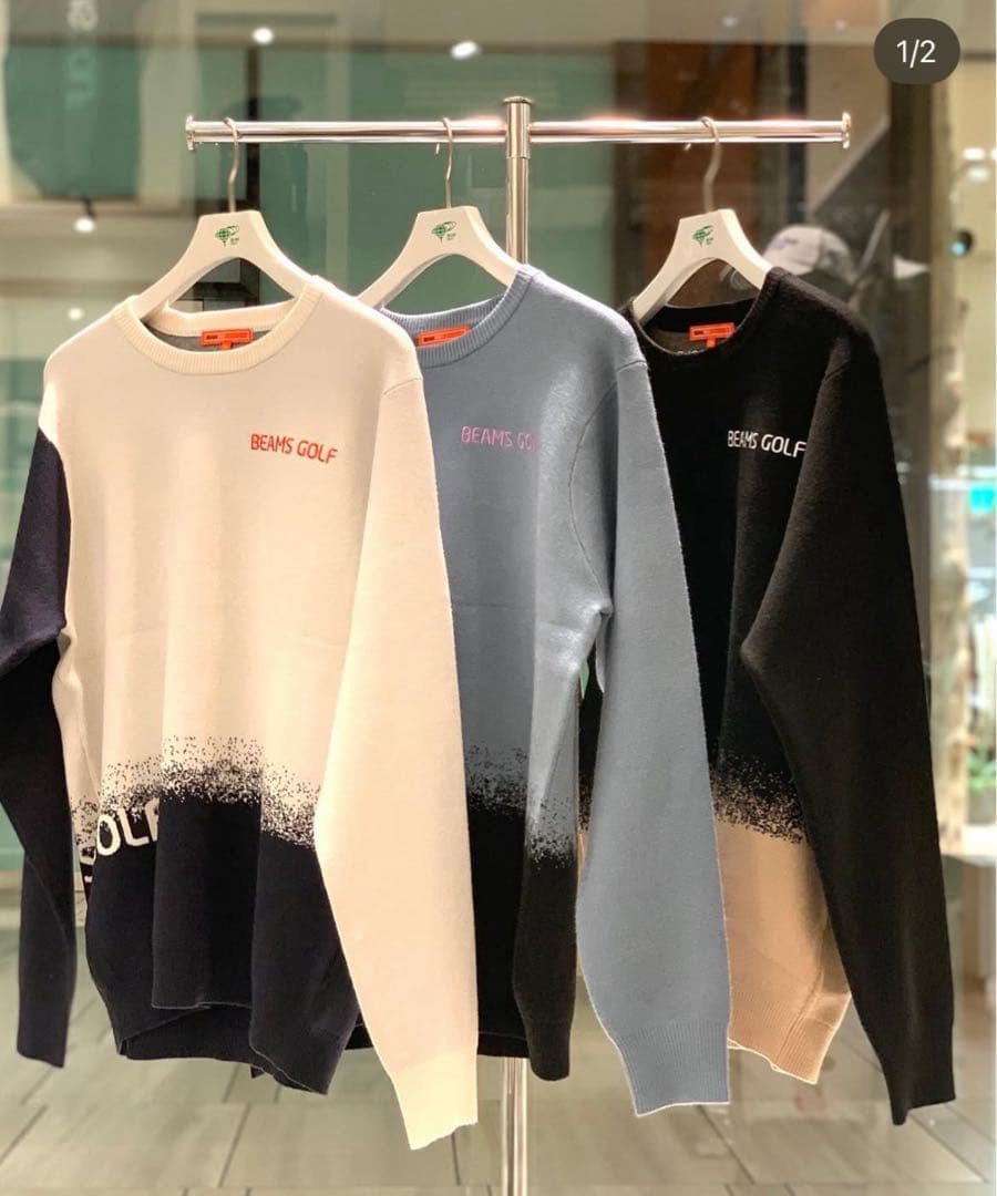 BEAMS GOLF グラデーション長袖セーター