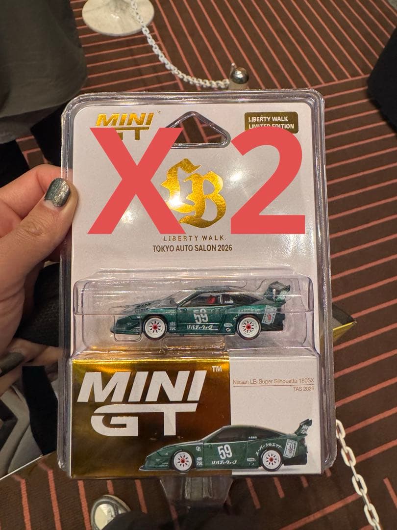 2台セット★MINI GT 日産 180sx LBWK 東京オートサロン★限定