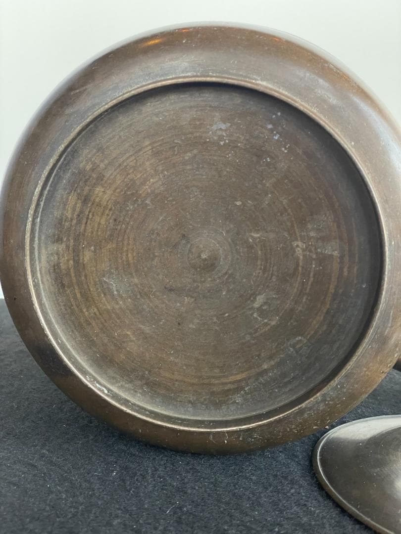 銚子 やかん 薬缶 薬罐 湯沸 急須 銅瓶 茶器 酒器 骨董 銅製 一対 共箱B