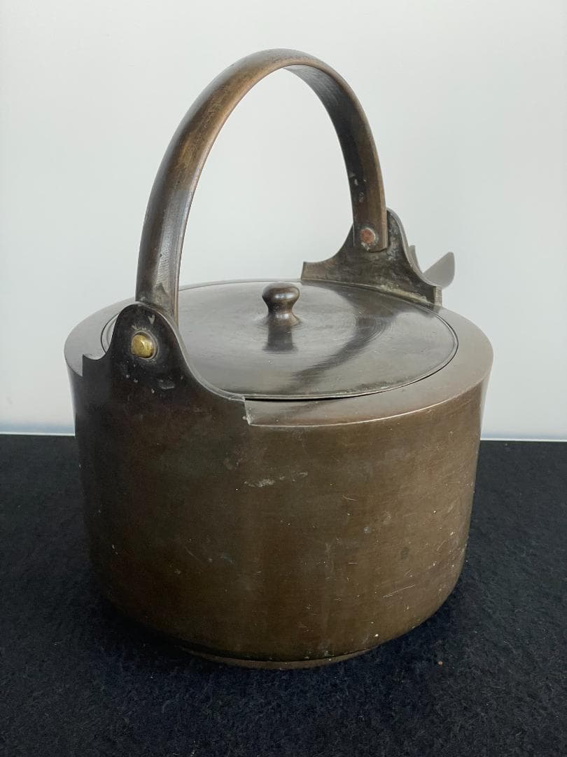 銚子 やかん 薬缶 薬罐 湯沸 急須 銅瓶 茶器 酒器 骨董 銅製 一対 共箱B