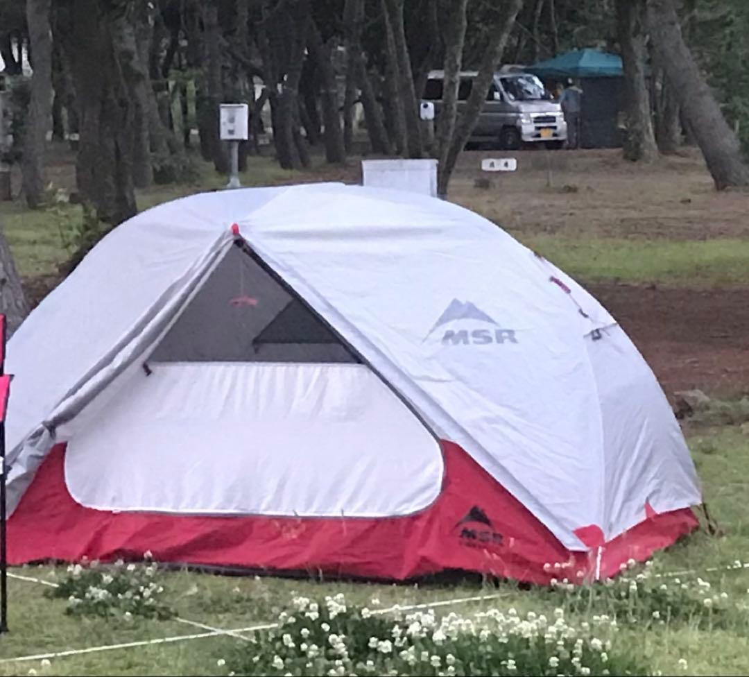 MSR ドーム型テント 2人用 グレー/レッド　エリクサー2