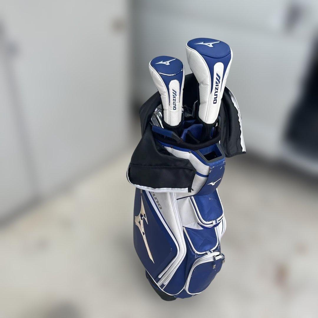 Mizuno キャディバッグ 青/白