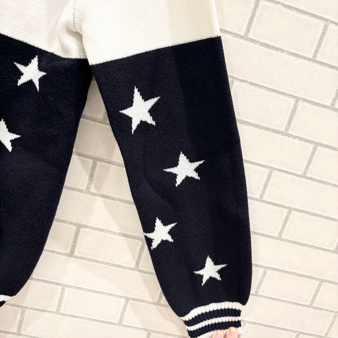 パーリーゲイツ　パーカー　ニット　星柄