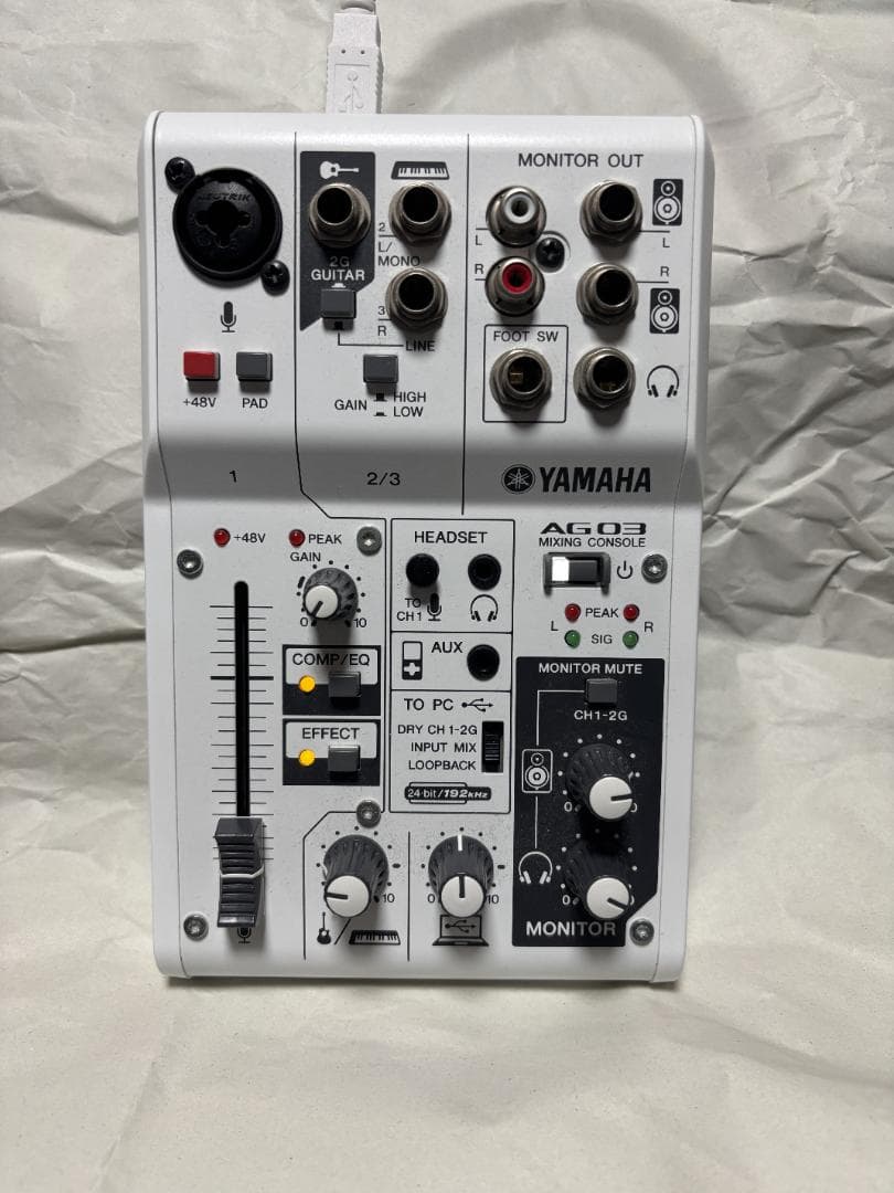【動作良好】YAMAHA AG03 配信ミキサー（純正ケーブル・説明書付）