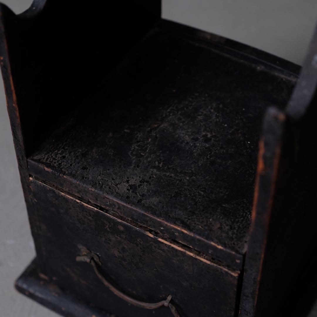 松材 スタンド付き小引き出し　刀掛け 抽斗 古家具 古道具 骨董 古美術 古民具