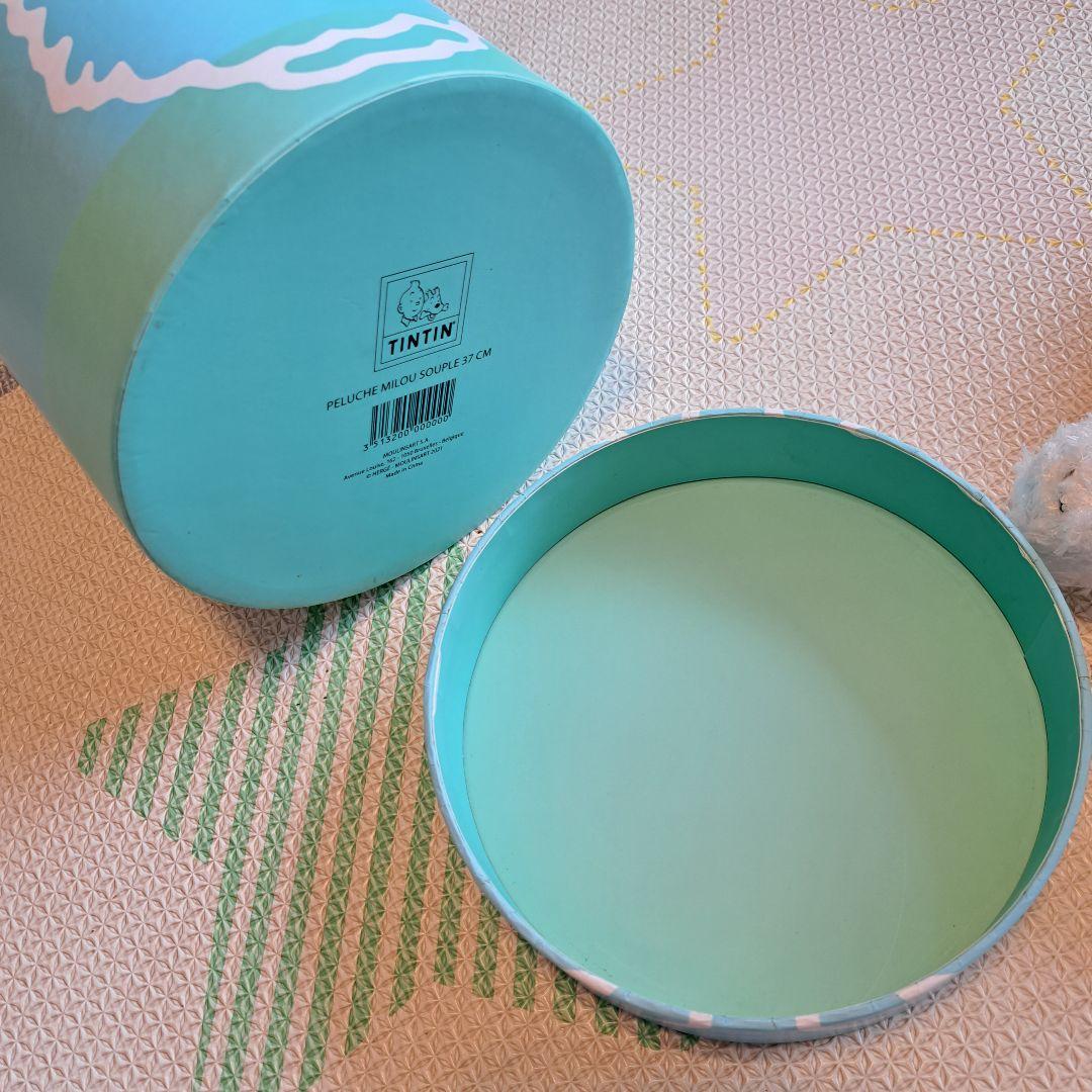 タンタンの冒険　スノーウィ　犬　ぬいぐるみ　TINTIN 白い　箱付き　筒
