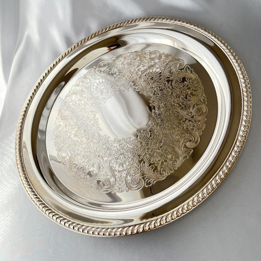 【INTERNATIONAL SILVER】ギャラリートレー 38cm