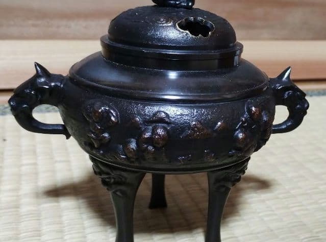 [新品未使用]香炉　村田宏　高岡銅器　七福神　桐箱入り 　村田宏作/香炉