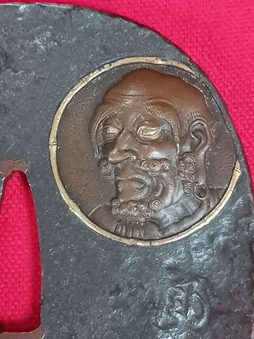 刀鍔　銘「雲山」　銅地　武具　刀　鍔