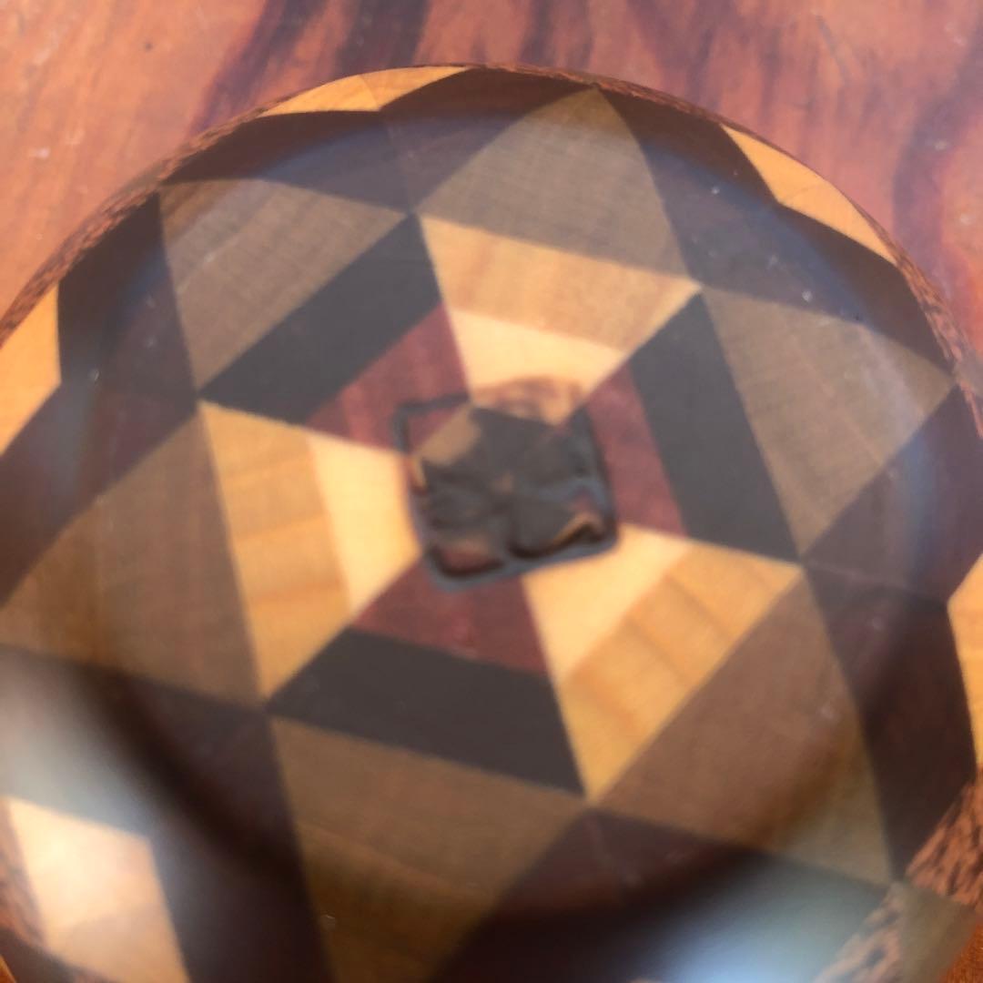 寄木細工 箱根細工 かなざし 金指 無垢 りんご 林檎 合子 小物入れ 工芸品