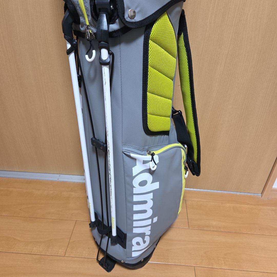 Admiral キャディバッグ グレー/ライムグリーン