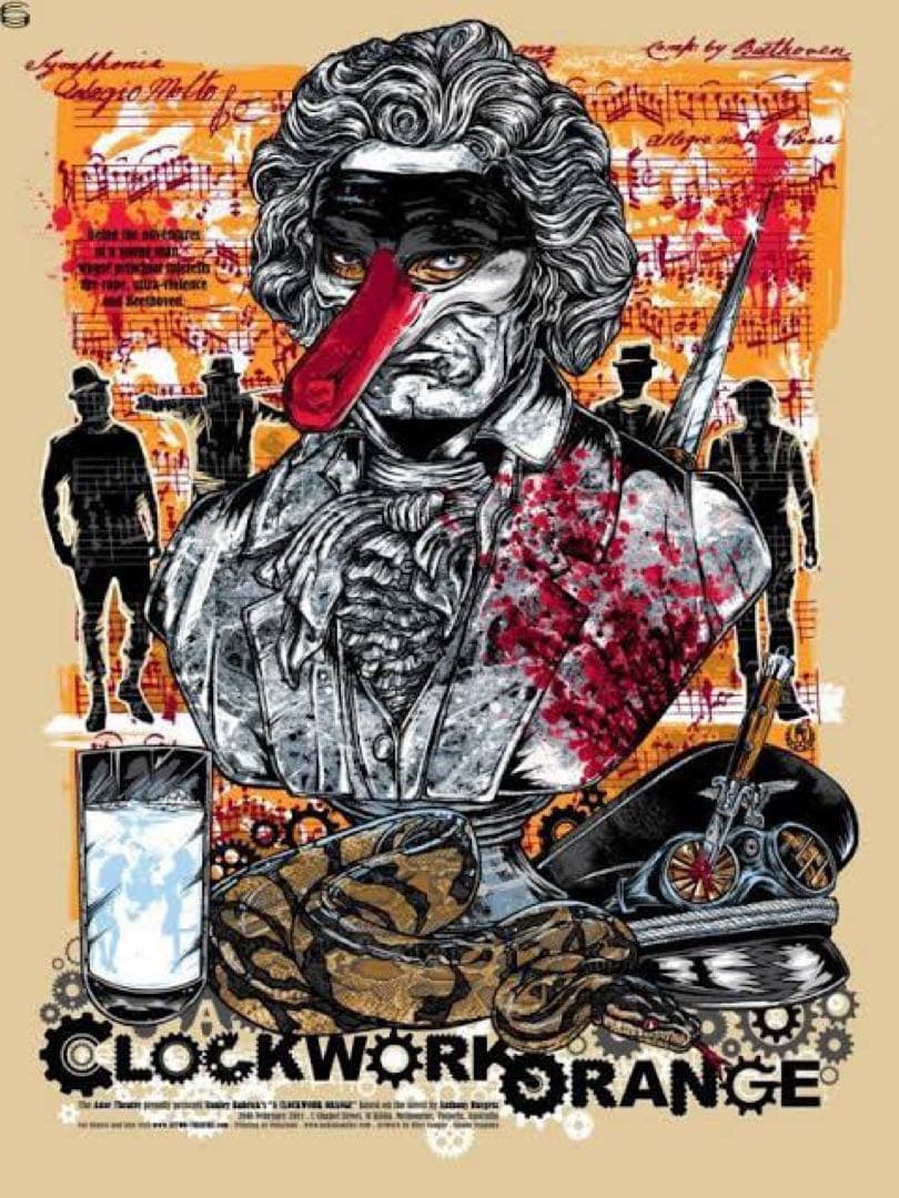 CLOCKWORK ORANGE 時計じかけのオレンジ　ポスター