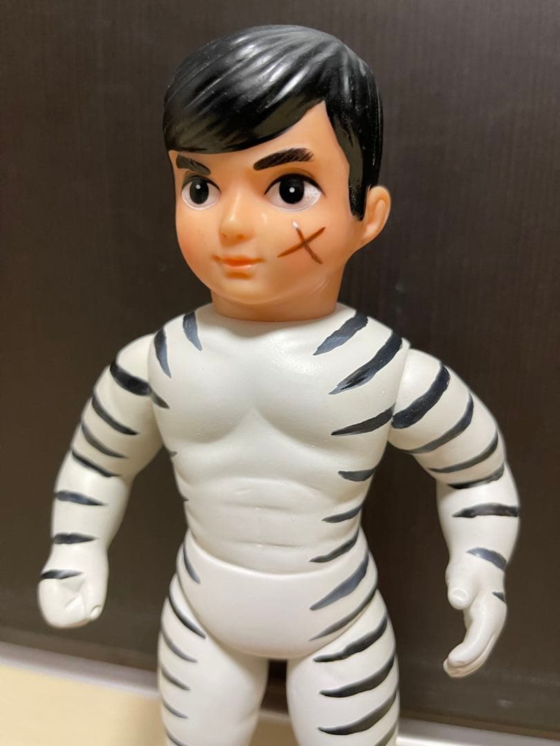 中嶋製作所　タイガーマスク　ソフビ　グレートゼブラ　リペイント品面取れフィギュア