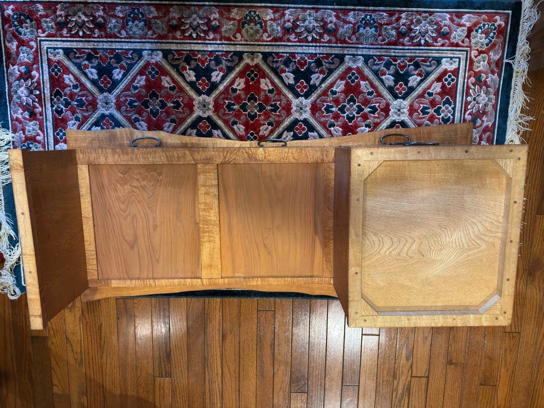 レア！無垢材 縮み杢 高級家具 一枚板 座机 文机 座敷机 座卓