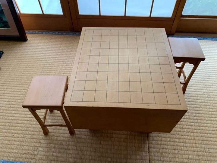 将棋　将棋盤　脚付き　駒台付き　　駒無し