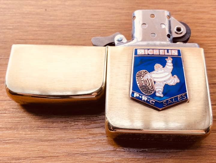 ◆ミシュラン◆真鍮ブラス製◆エナメル七宝製1941モデル♦︎ゴールド金色4バレル