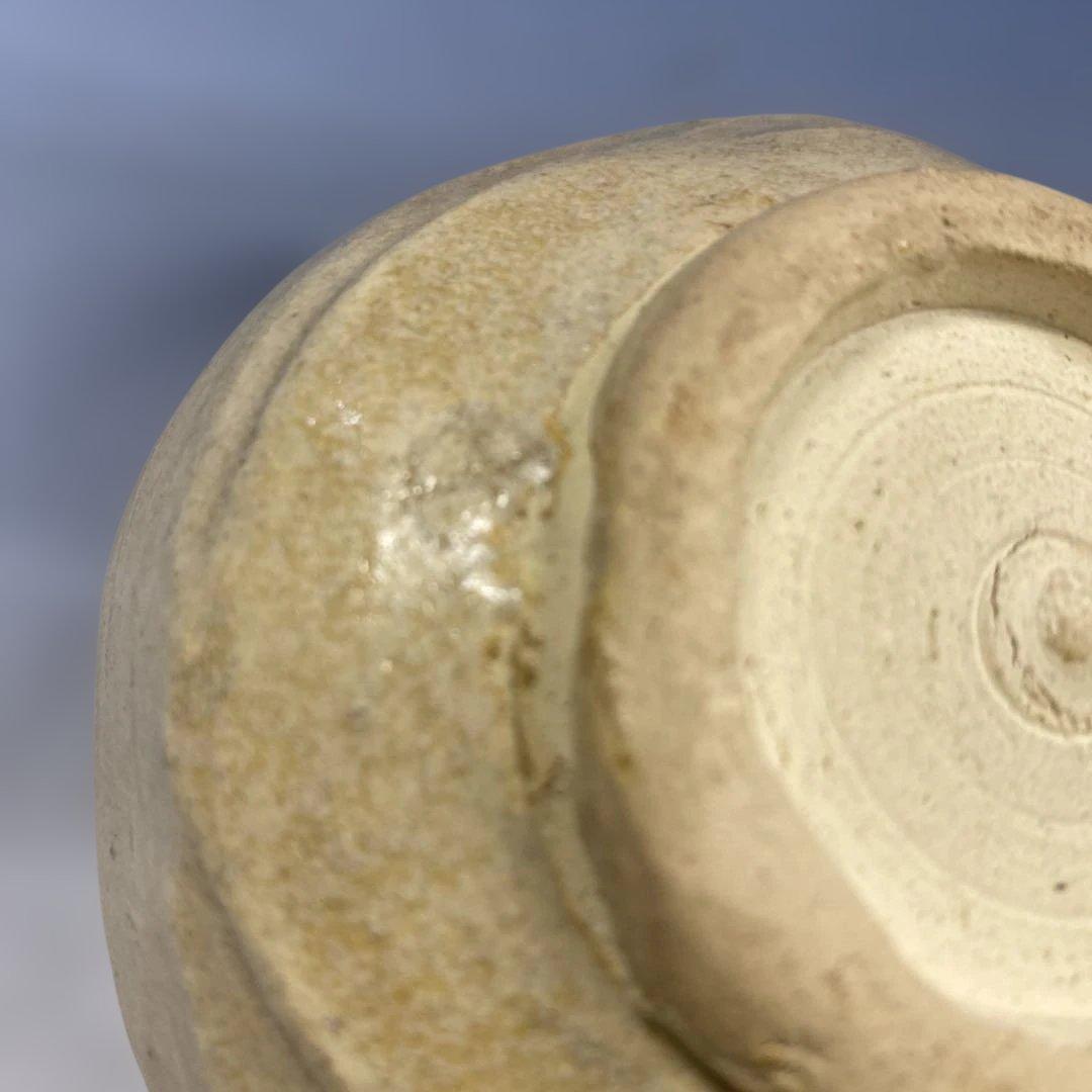 茶道具 黄瀬戸筒茶碗 加藤芳右衛門(十鳳)作　共箱