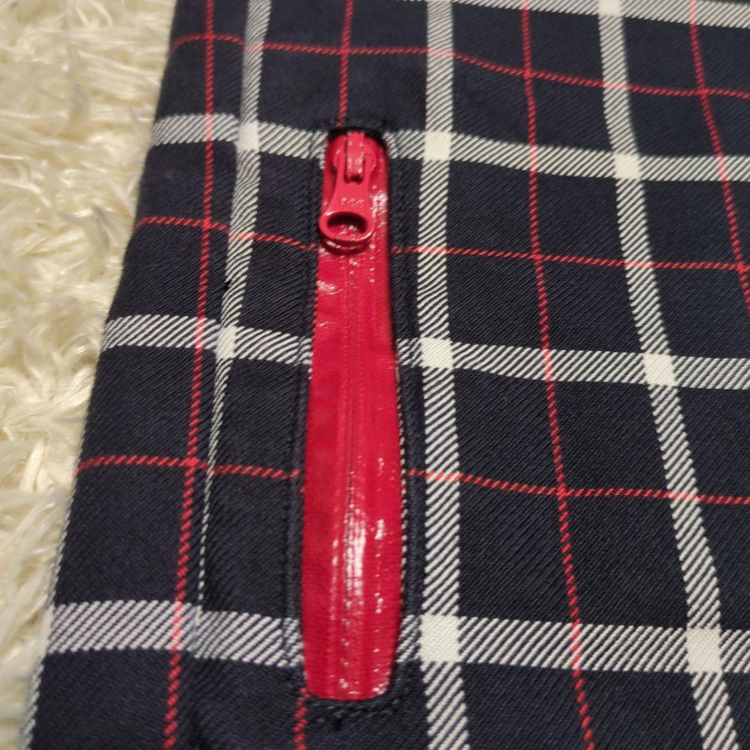 【美品】パーリーゲイツ ゴルフ パンツ ネイビー メンズ チェック 5