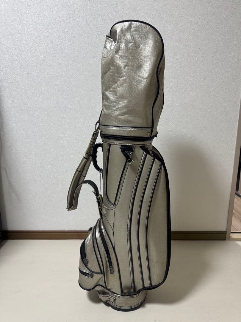 シルバー ストライプ キャディバッグ