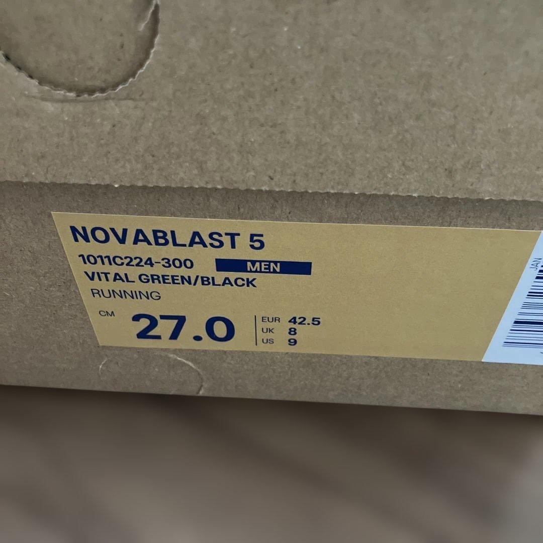 【27.0cm新品未使用】アシックス ノバブラスト5 VITAL GREEN