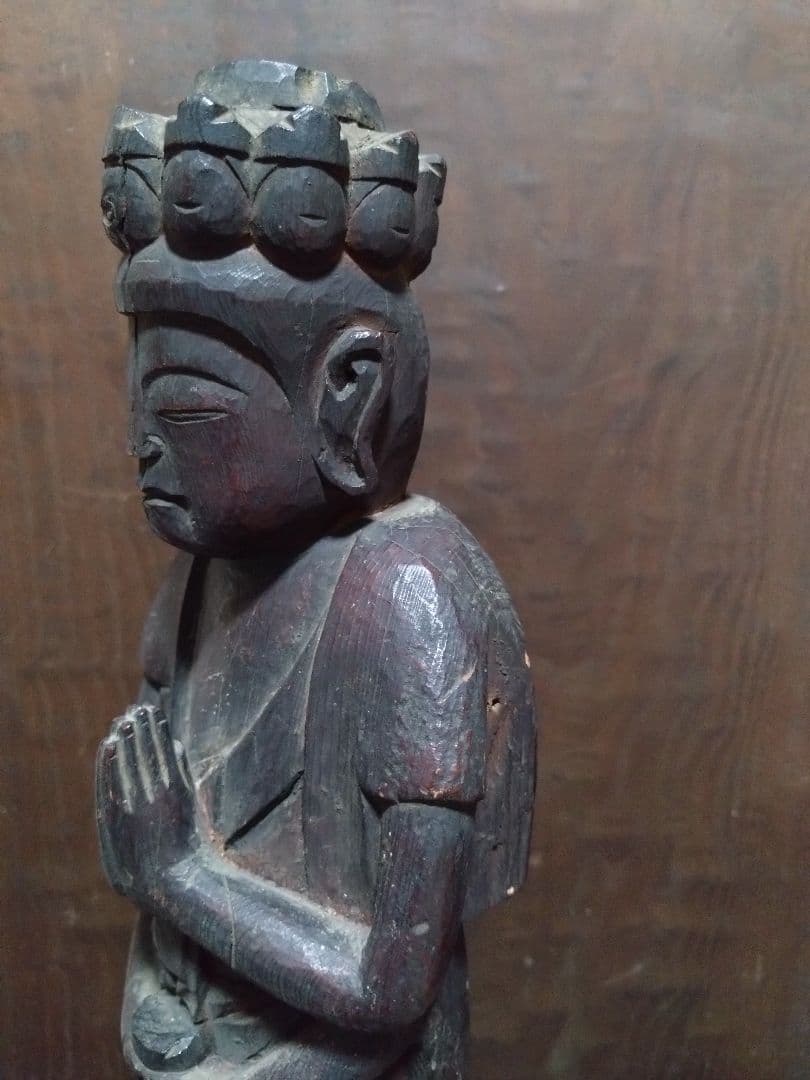 十一面千手観音菩薩立像　仏像神像　木彫　室町時代　金銅仏