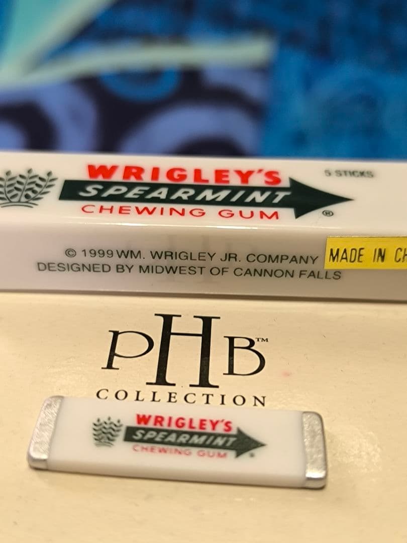Wrigley's Spearmint Chewing Gum ヒンジボックス
