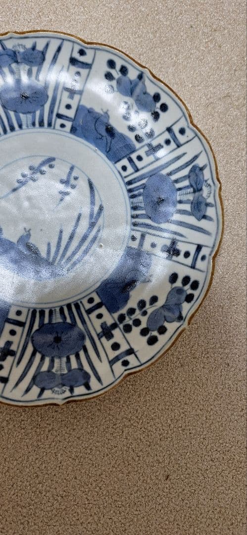 古伊万里　芙蓉手花鳥図