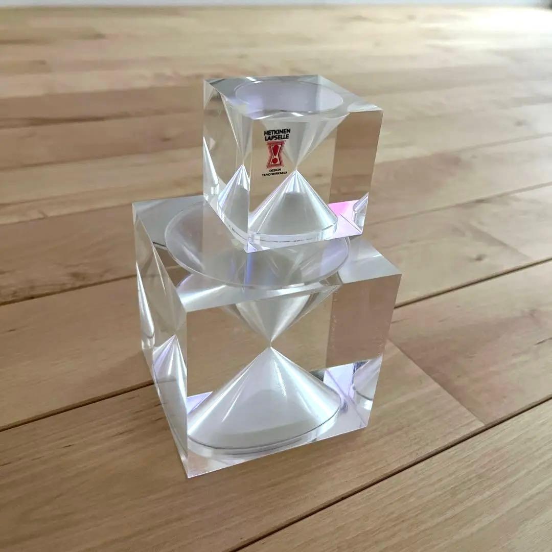 【レア】タピオウィルカラ　砂時計 大小 ヴィンテージ　キューブ　フィンランド