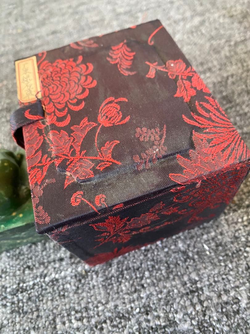 広東緑石　獅子　落款印　印章　印材　印石　印鑑　骨董　書道　硯