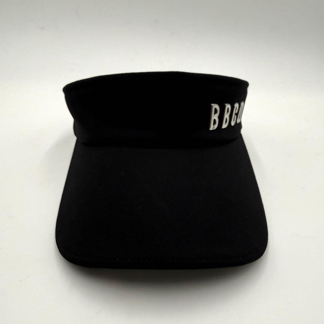 BBCO シルバーメタルプリント ゴルフサンバイザー ブラック 日本製