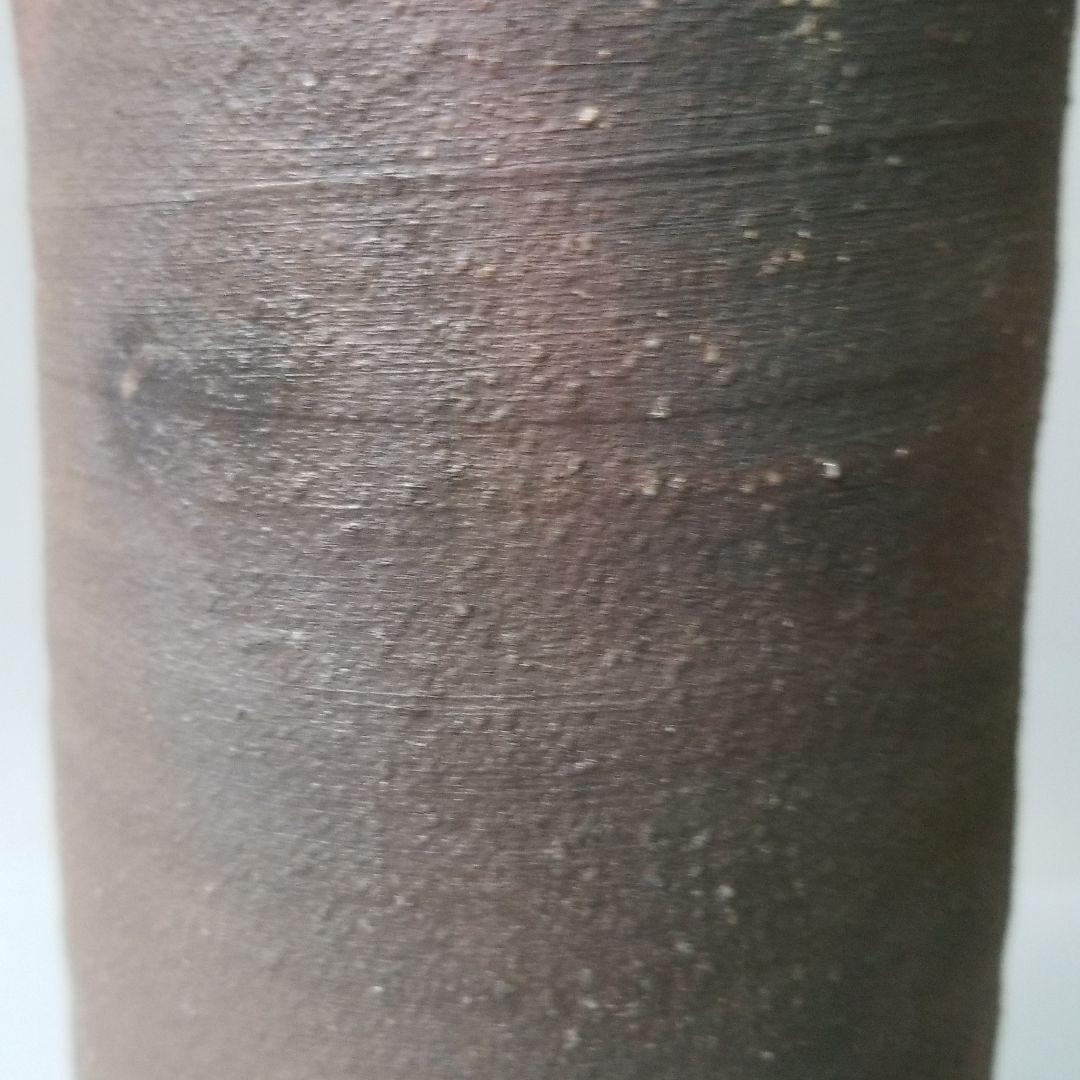 信楽焼 伝統工芸士 加藤喜代司作窯変花入 高さ２６.５cm