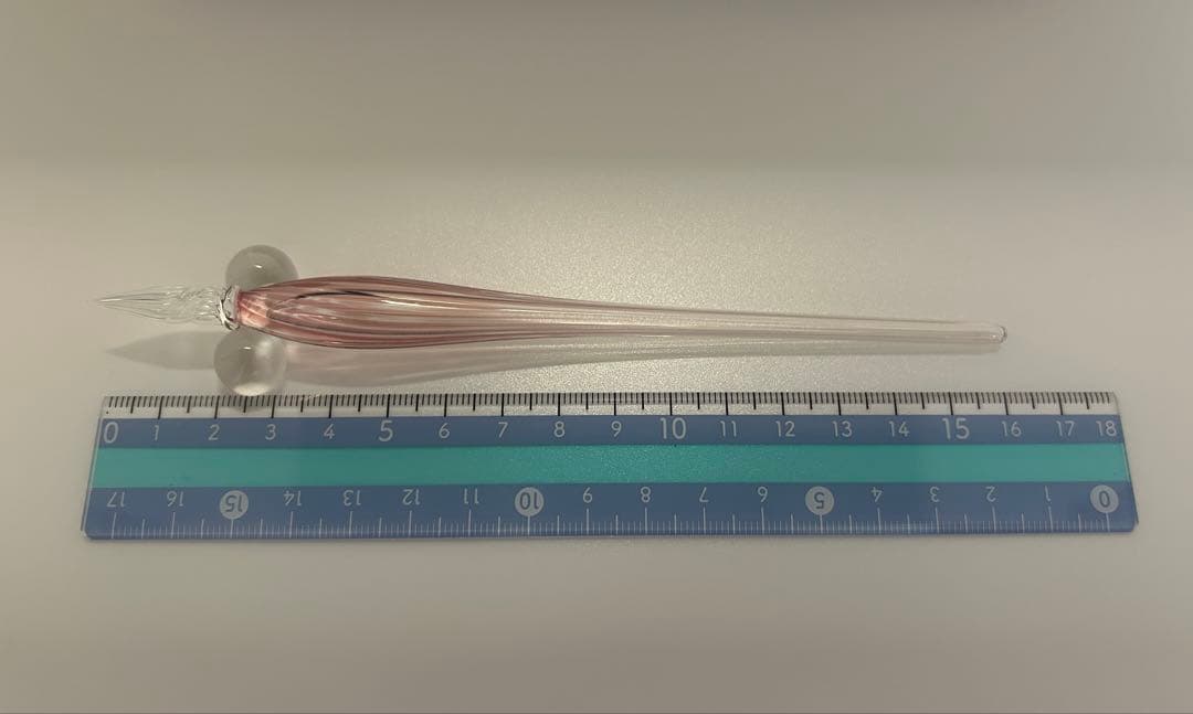 【値下げ】HASE硝子工房　ガラスペン 彗星/ピンク