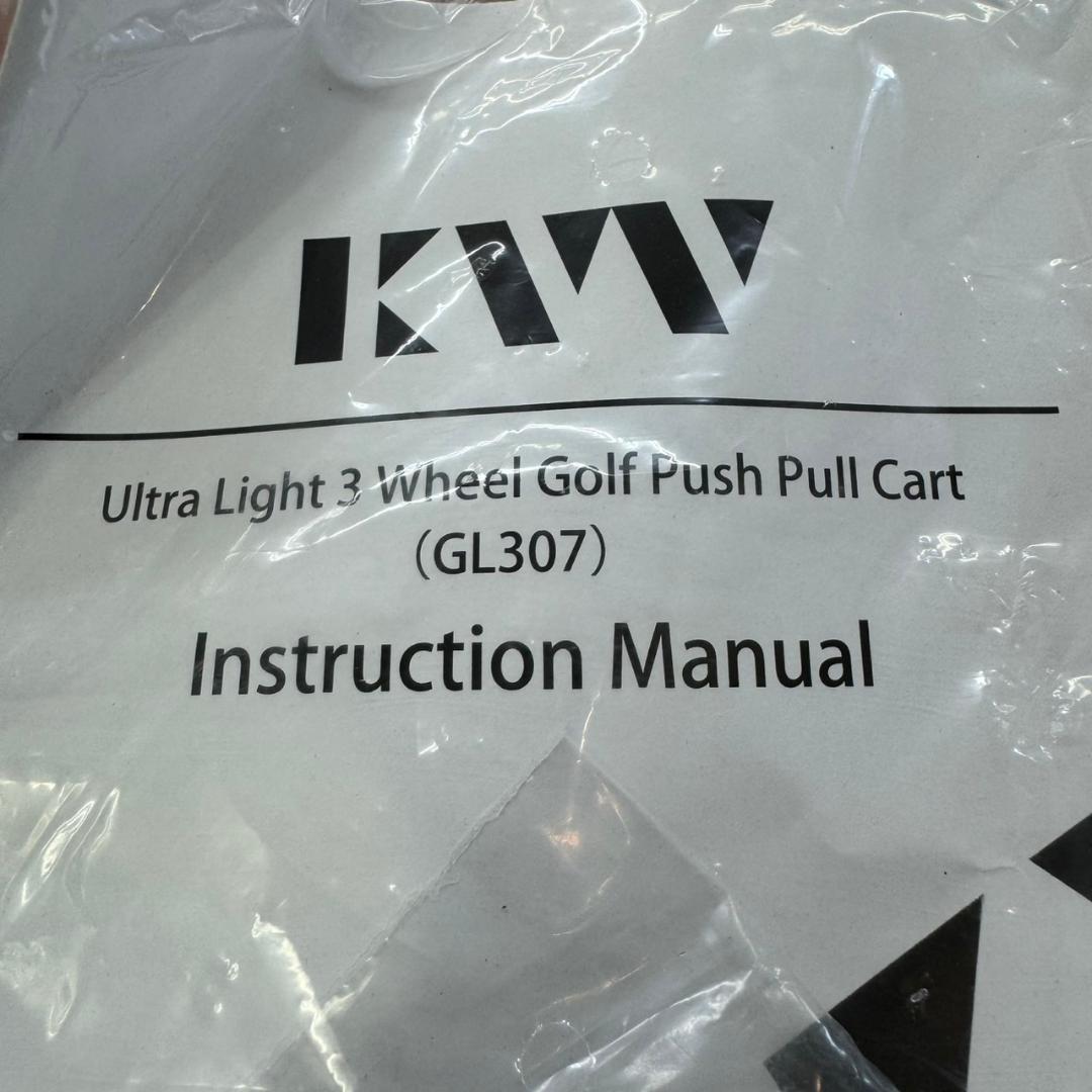 ☆未使用　KVV　ゴルフカート　GL307　ウルトラライト3輪ゴルフカート