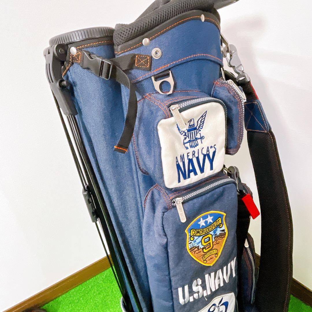 美品　アーミーベースコレクション　デニム　スタンドキャディバック　アイアンカバー