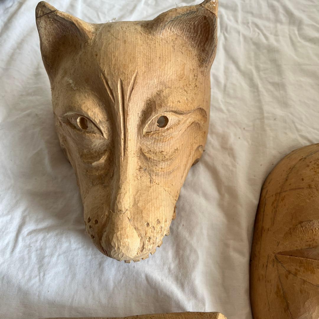 能面，色つけ前