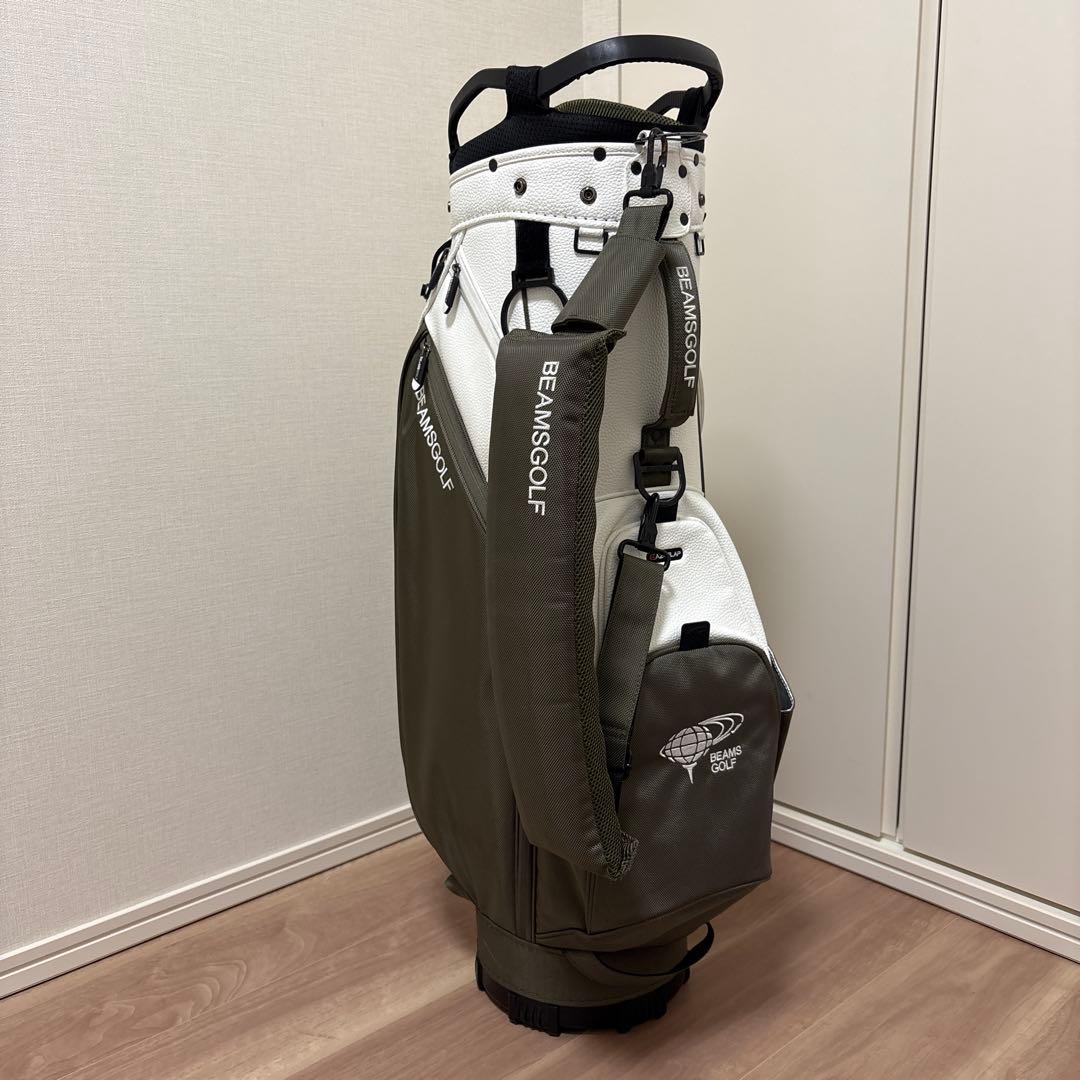 BEAMS GOLF バイカラー　エイトハーフ　キャディバッグ　自立式