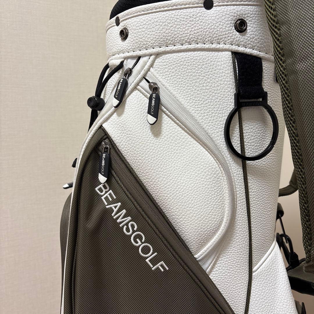 BEAMS GOLF バイカラー　エイトハーフ　キャディバッグ　自立式