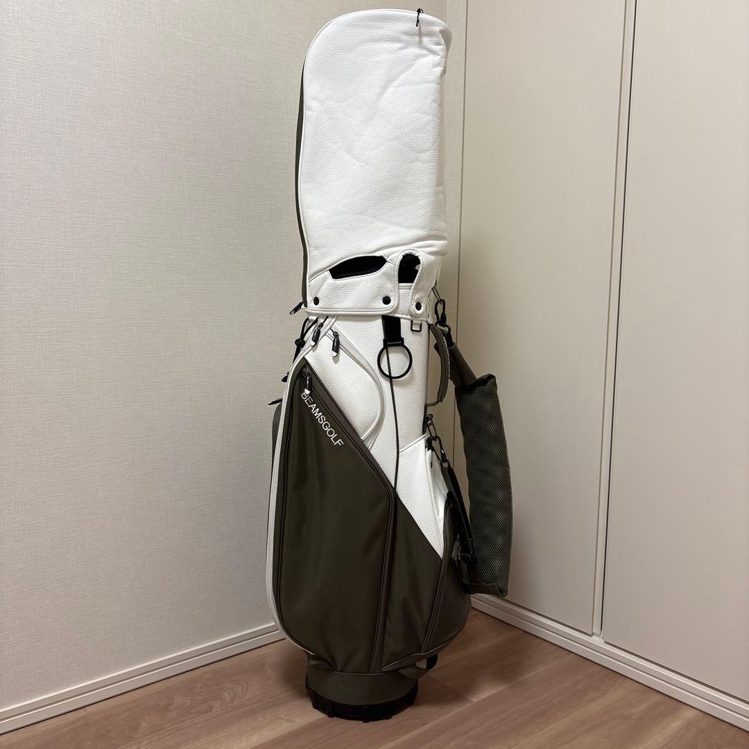 BEAMS GOLF バイカラー　エイトハーフ　キャディバッグ　自立式
